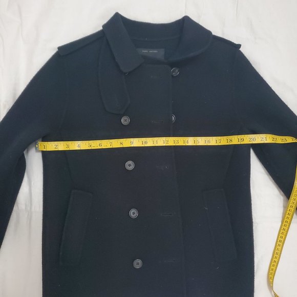 Marc Jacobs Classic Black Wool Peacoat - Picture 4 of 7